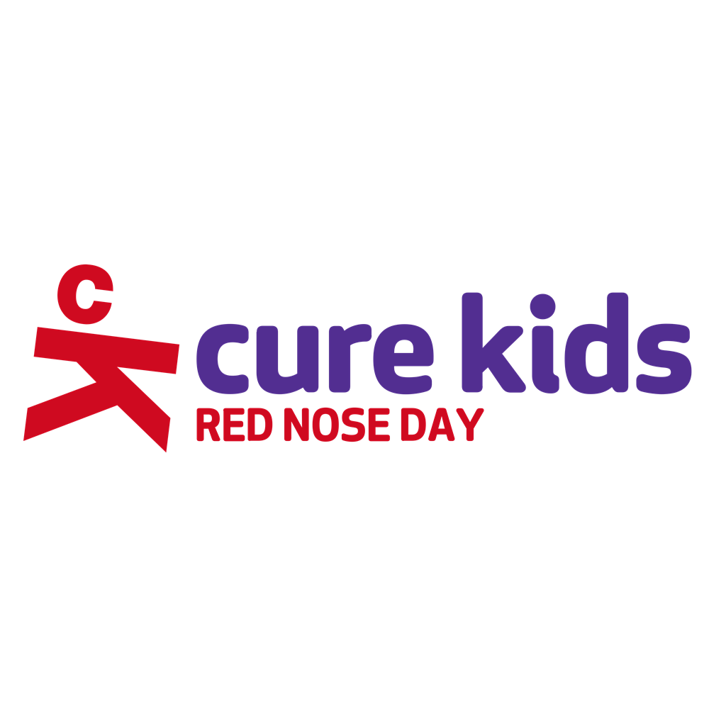 Cure Kids Red Nose Day logotype, transparent .png, medium, large