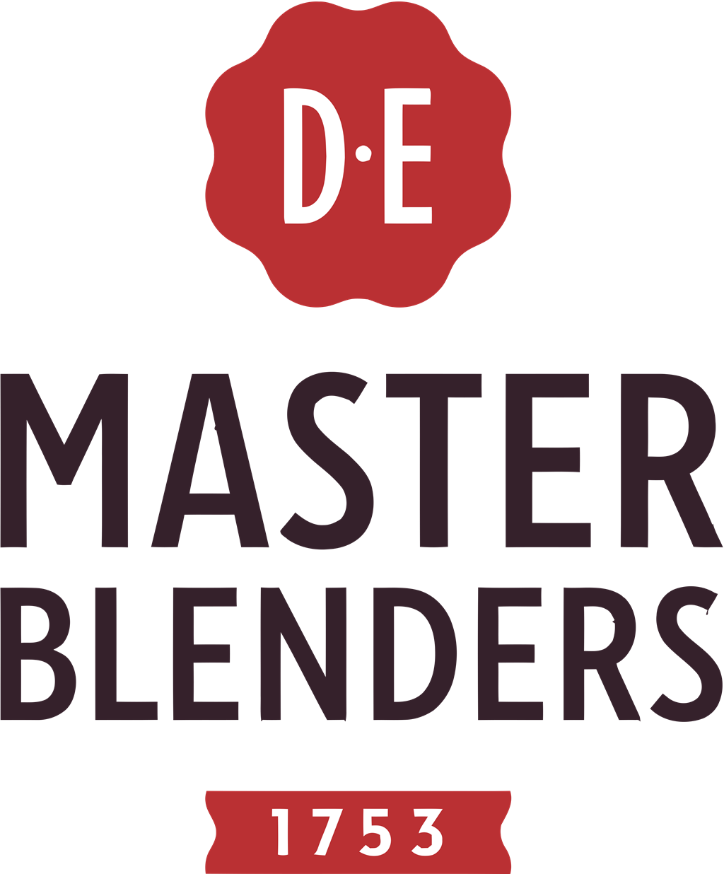 D.E Master Blenders 1753 logotype, transparent .png, medium, large