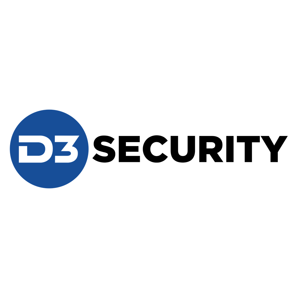 D3 Security logotype, transparent .png, medium, large