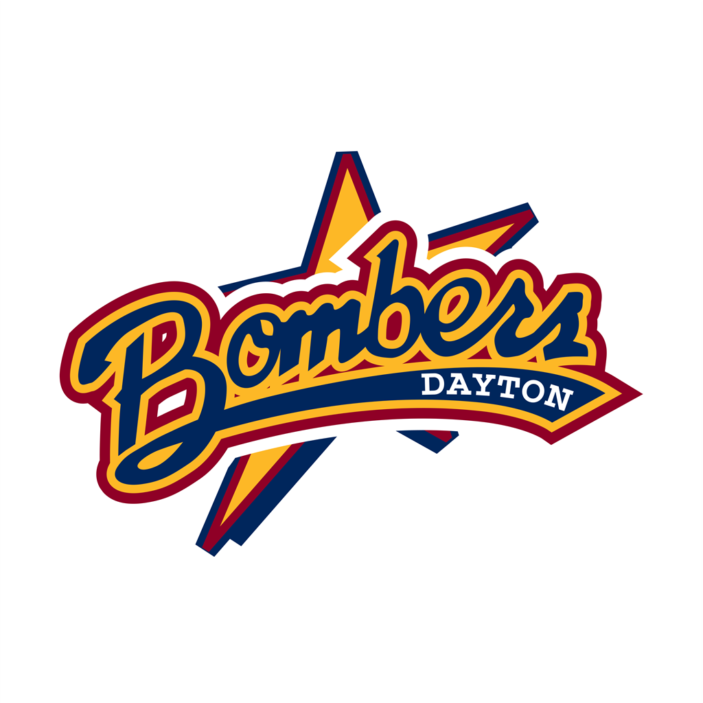 Dayton Bombers logotype, transparent .png, medium, large