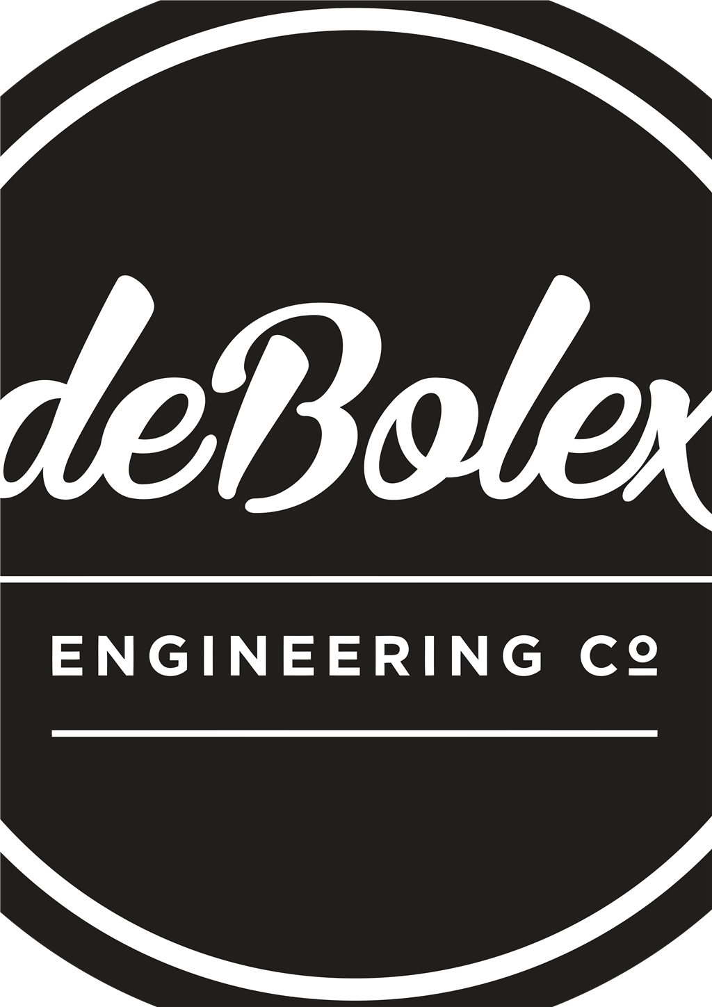 deBolex Engineering logotype, transparent .png, medium, large