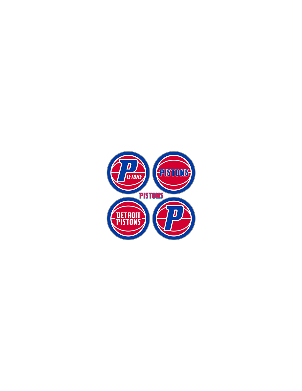 Detroit Pistons logotype, transparent .png, medium, large