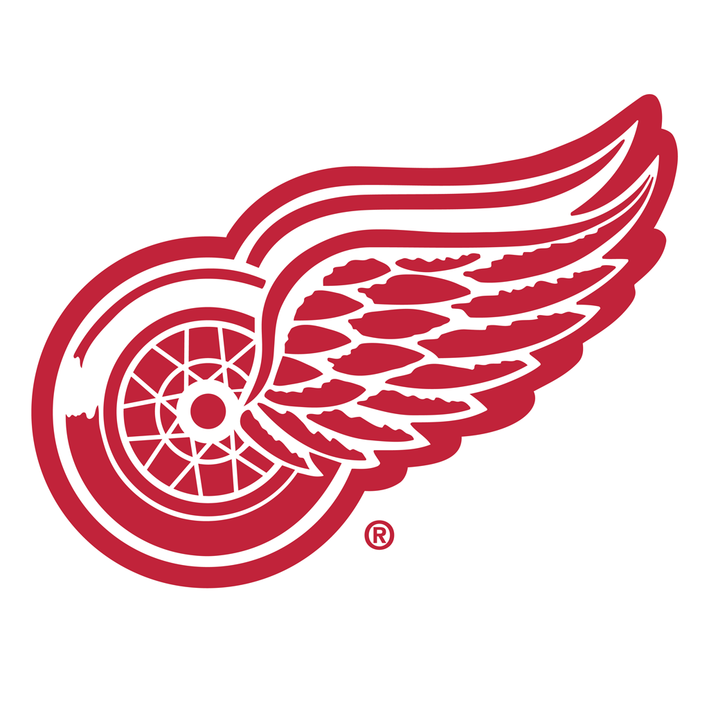 Detroit Red Wings R logotype, transparent .png, medium, large
