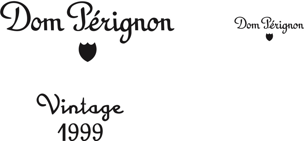 Dom Perignon logotype, transparent .png, medium, large