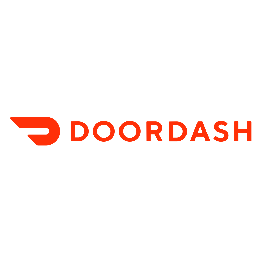 Doordash logotype, transparent .png, medium, large