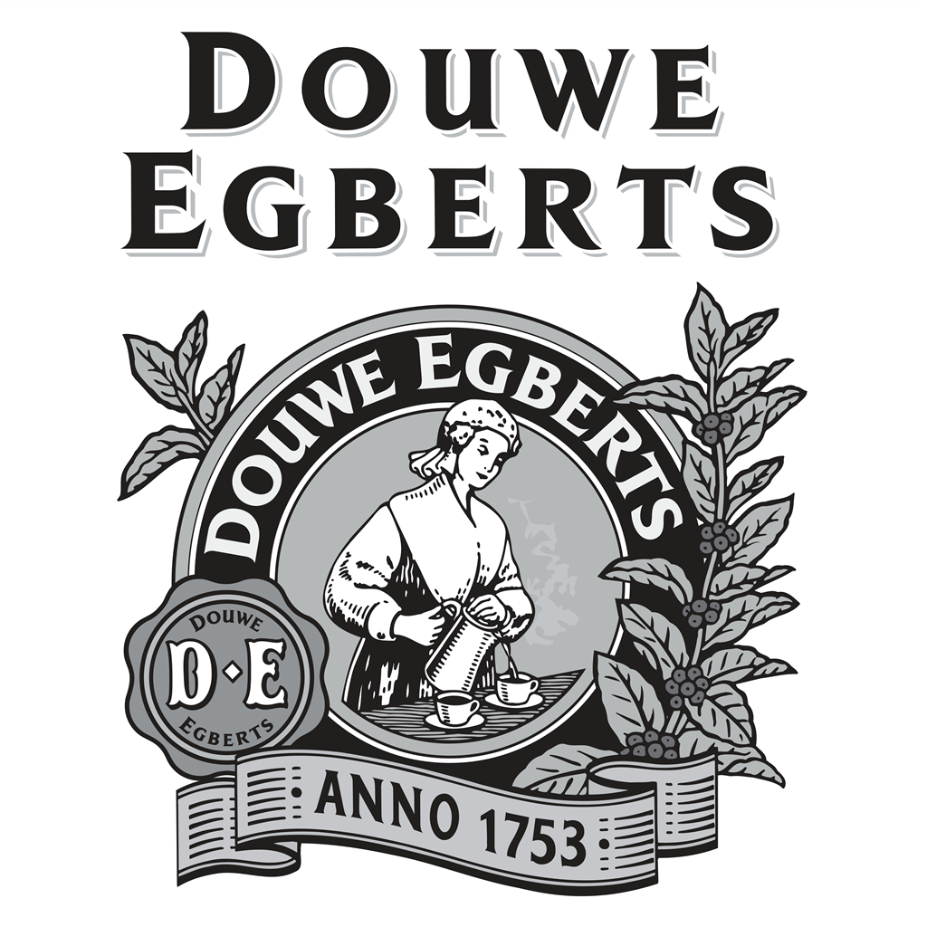 Douwe Egberts logotype, transparent .png, medium, large
