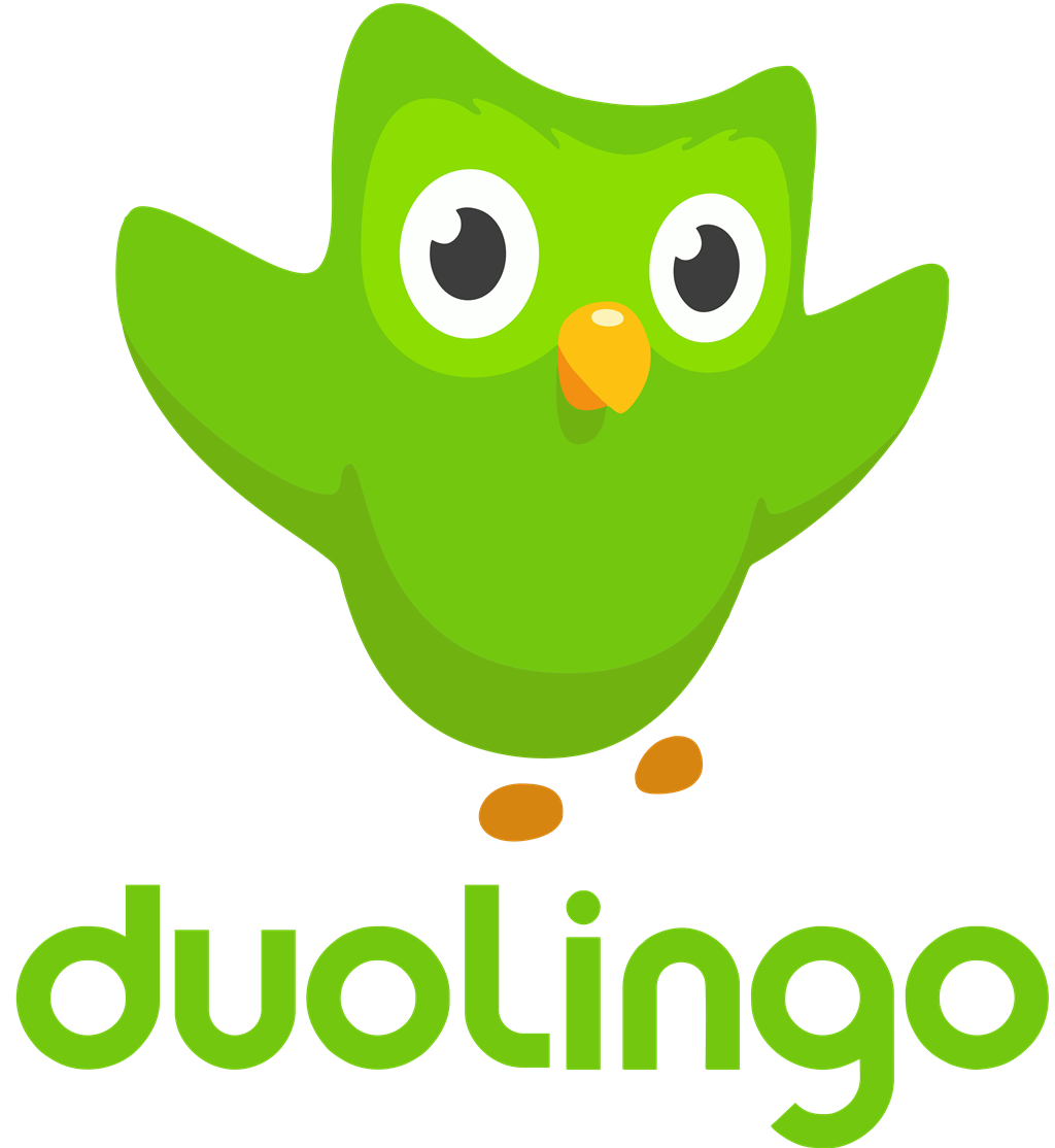 Duolingo logotype, transparent .png, medium, large