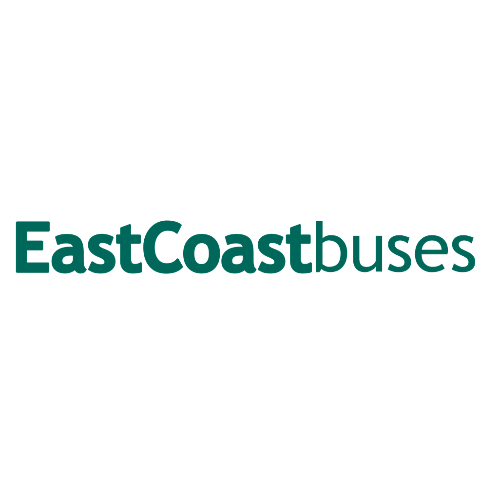 East Coast Buses logotype, transparent .png, medium, large