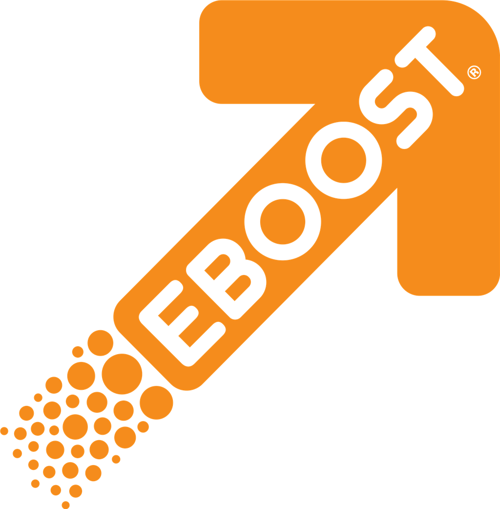 eBoost logotype, transparent .png, medium, large