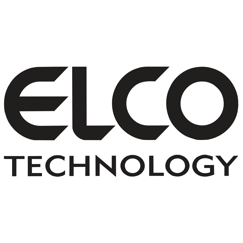 Elco Technology logotype, transparent .png, medium, large