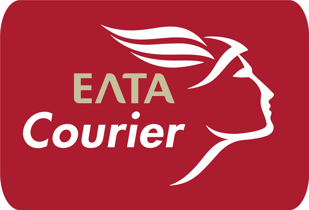 Elta Courier logotype, transparent .png, medium, large