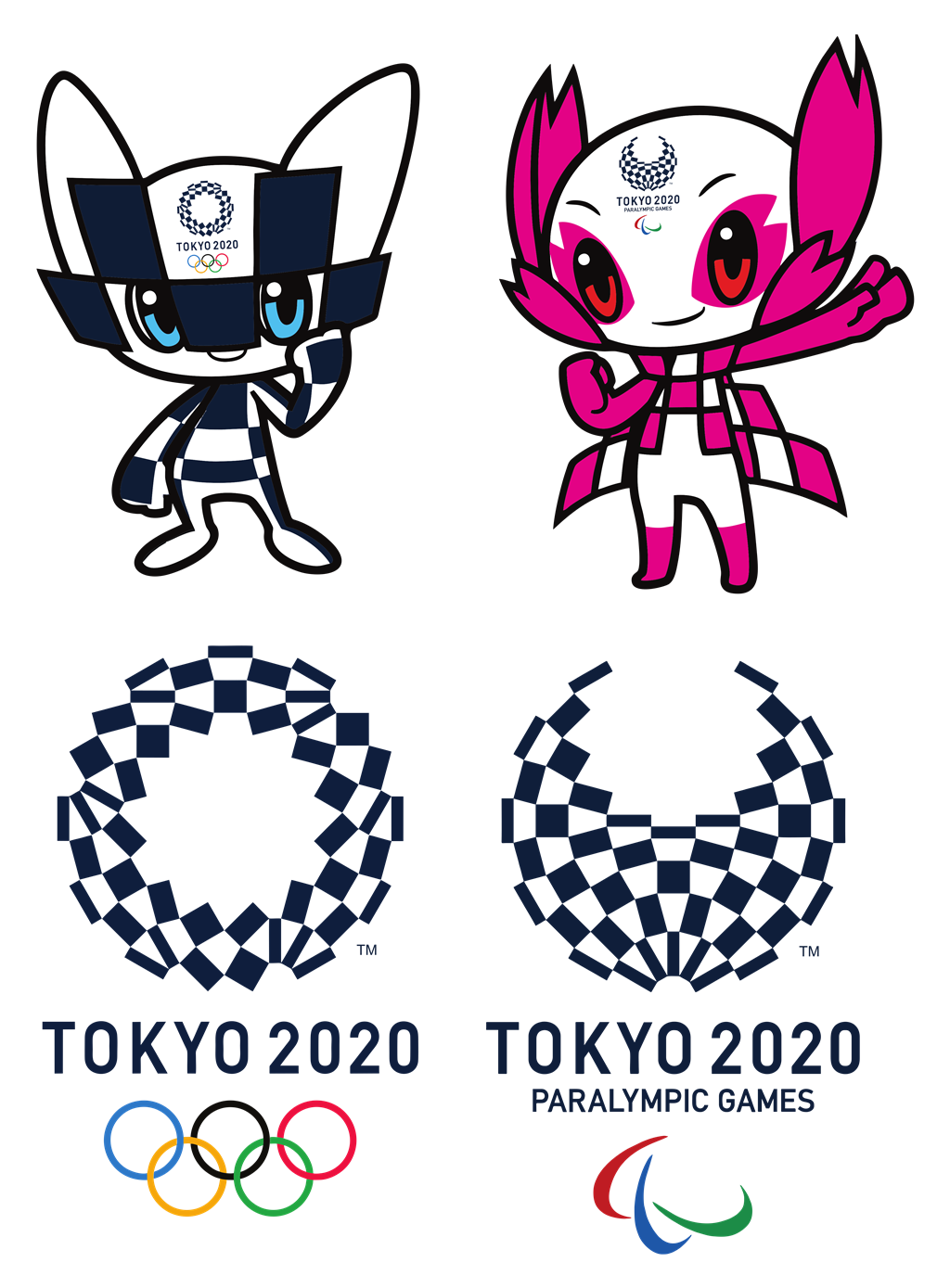 EMBLEM TOKYO 2020 OLYMPICS logotype, transparent .png, medium, large
