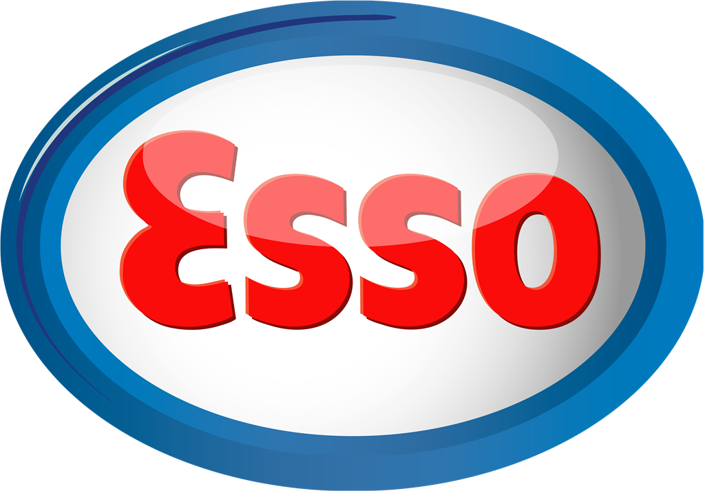 Esso logotype, transparent .png, medium, large