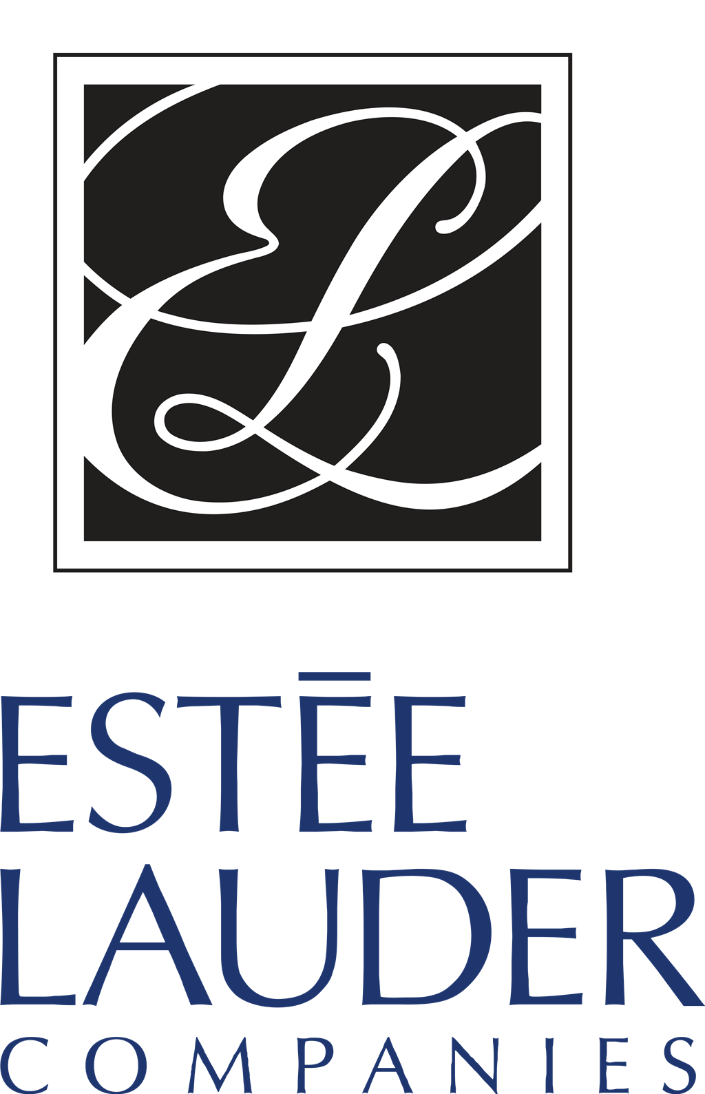 Estee Lauder logotype, transparent .png, medium, large