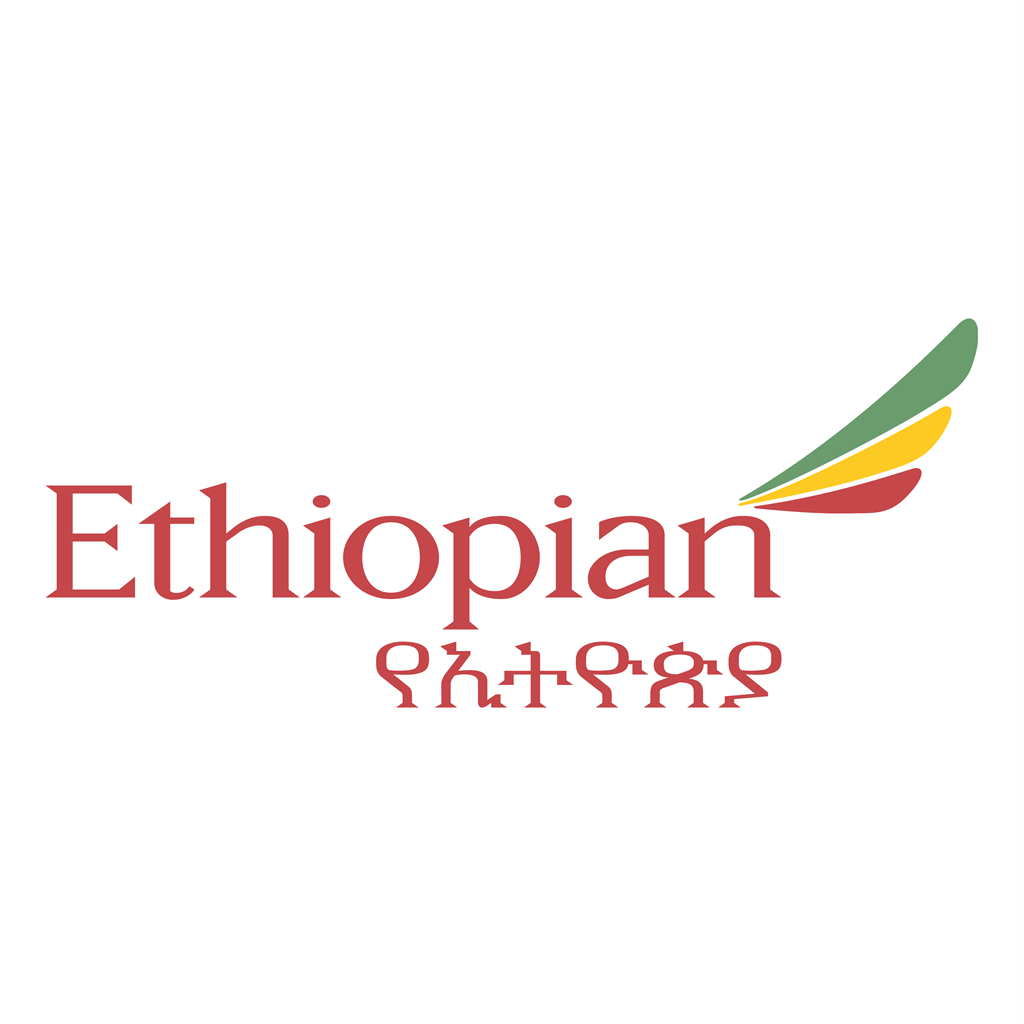 Ethiopian Airlines logotype, transparent .png, medium, large