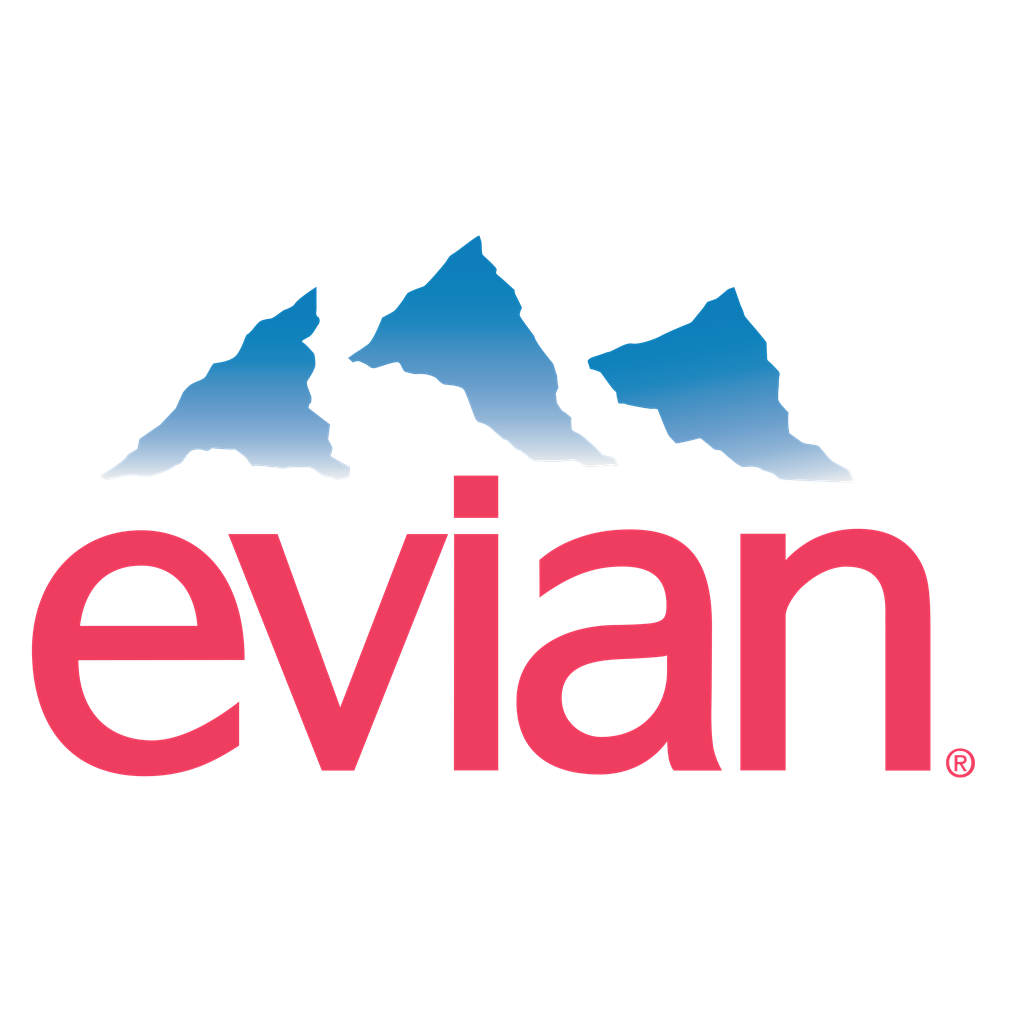 Evian logotype, transparent .png, medium, large