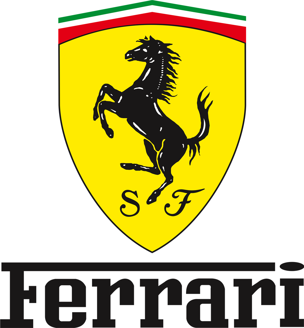 Ferrari logotype, transparent .png, medium, large