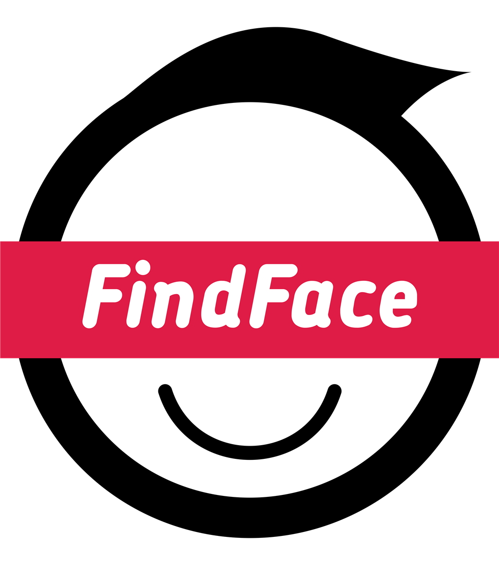 FindFace logotype, transparent .png, medium, large
