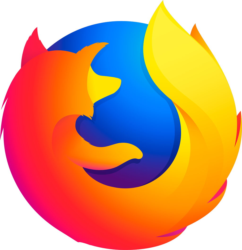 Firefox logotype, transparent .png, medium, large