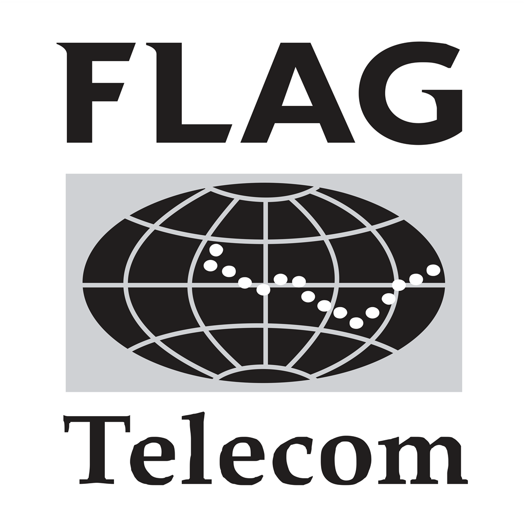 FLAG Telecom logotype, transparent .png, medium, large