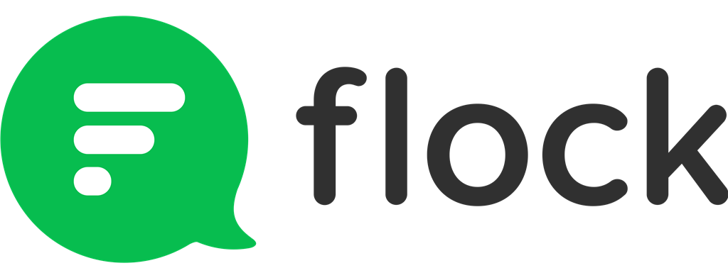 Flock logotype, transparent .png, medium, large