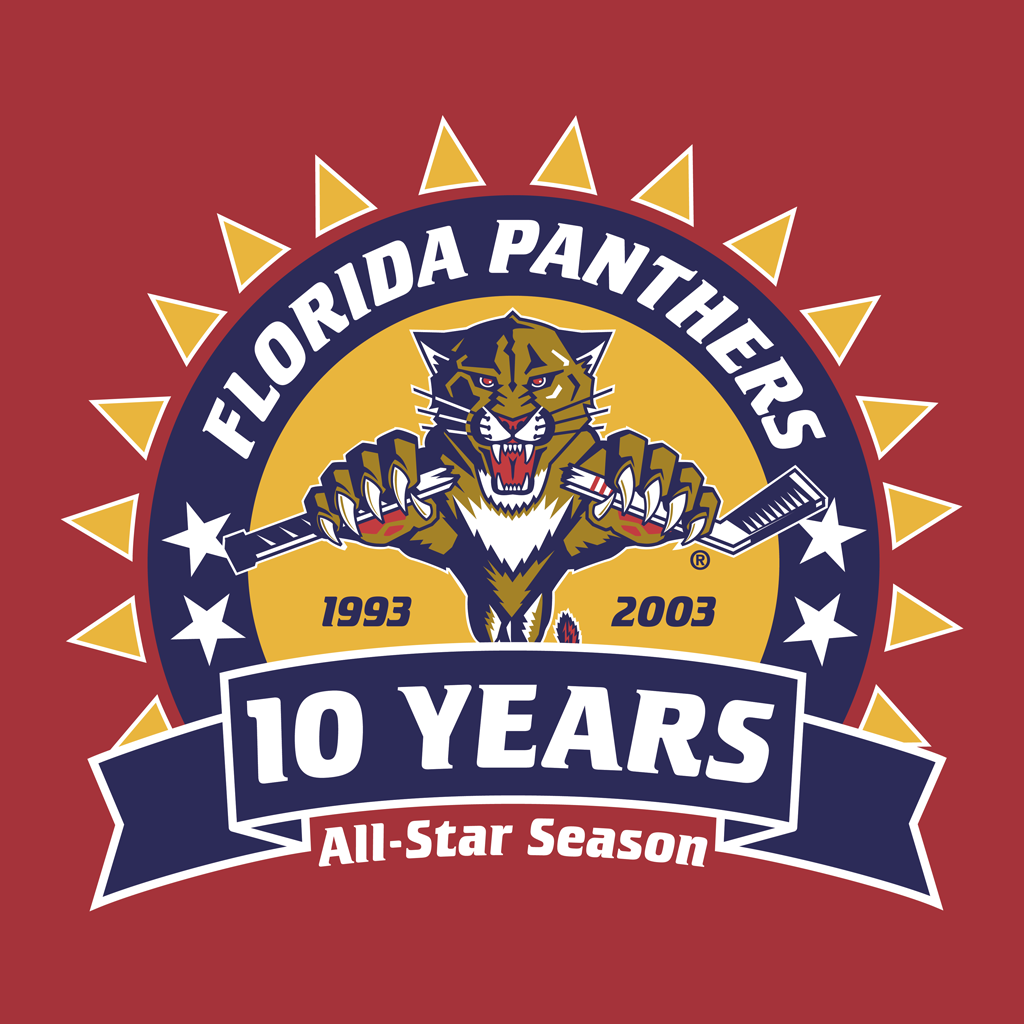 Florida Panthers 1993-2003 logotype, transparent .png, medium, large