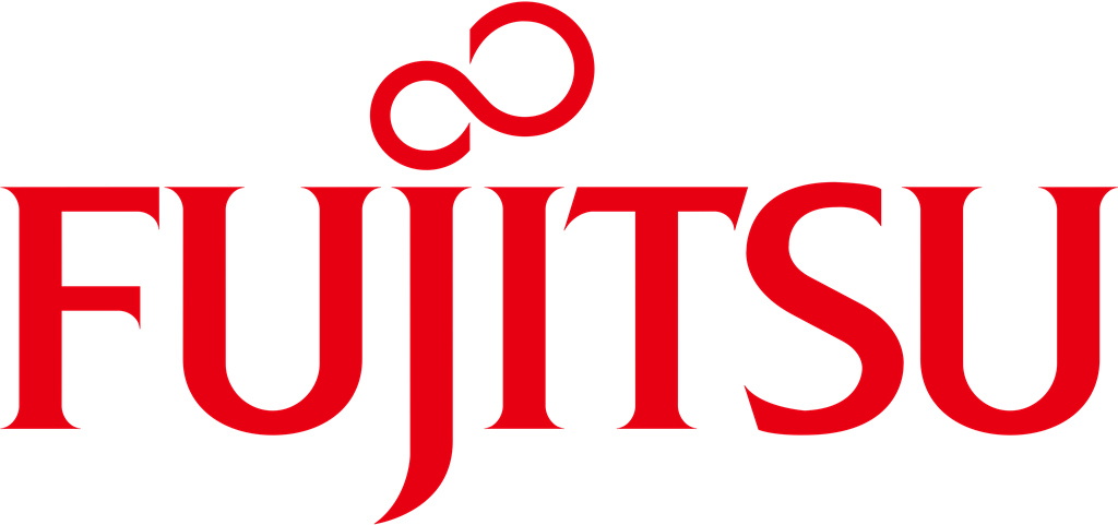 Fujitsu logotype, transparent .png, medium, large