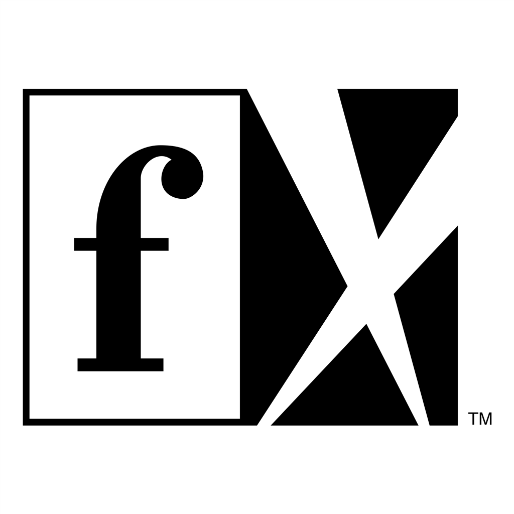 FX TV logotype, transparent .png, medium, large