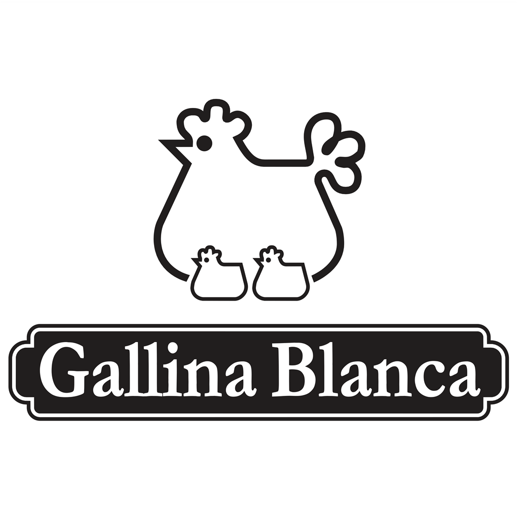 Gallina Blanca logotype, transparent .png, medium, large