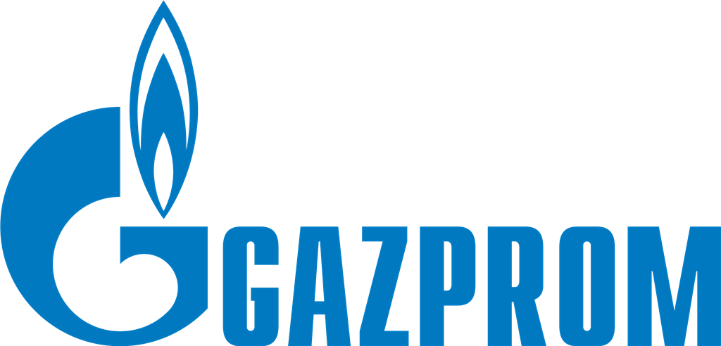 Gazprom logotype, transparent .png, medium, large
