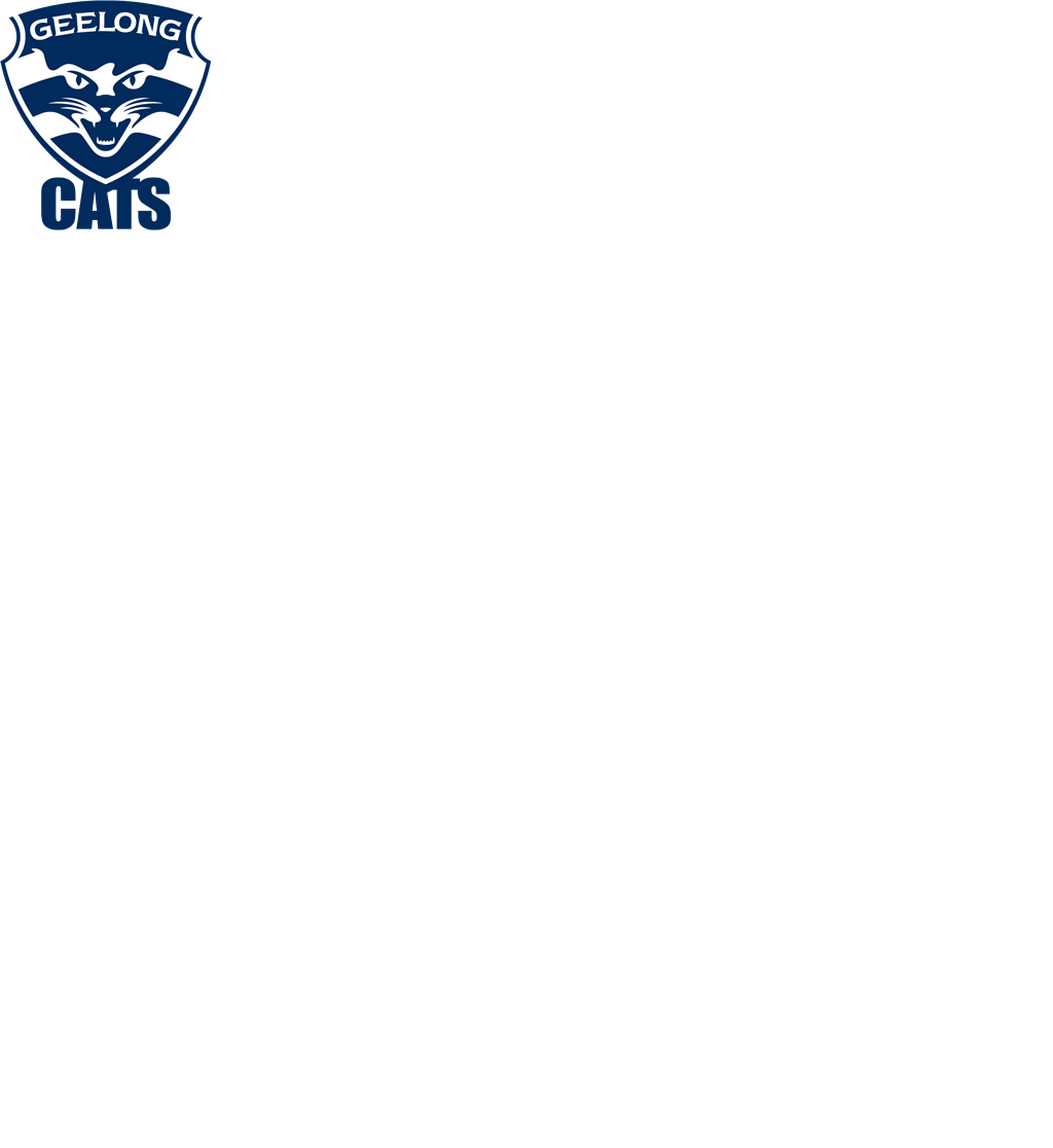 Geelong Cats FC logotype, transparent .png, medium, large