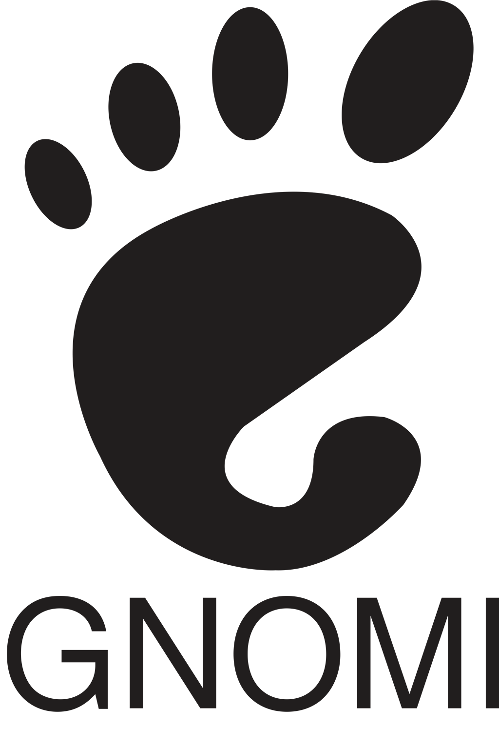 Gnome logotype, transparent .png, medium, large