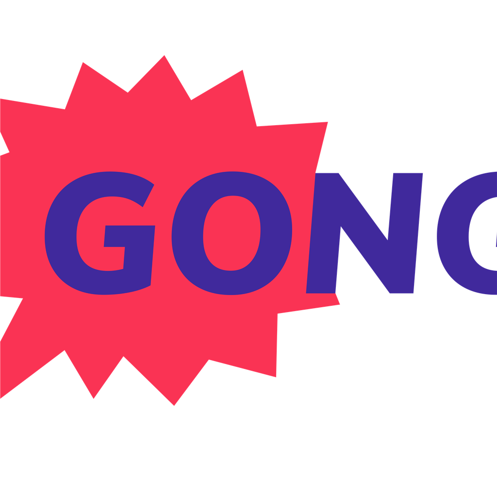 Gong.io logotype, transparent .png, medium, large