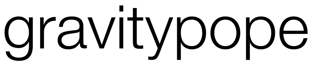 Gravitypope logotype, transparent .png, medium, large