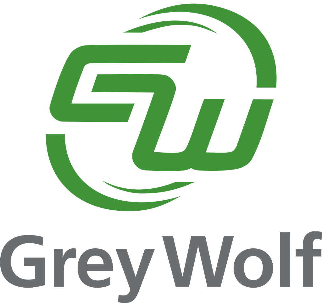 Grey Wolf logotype, transparent .png, medium, large