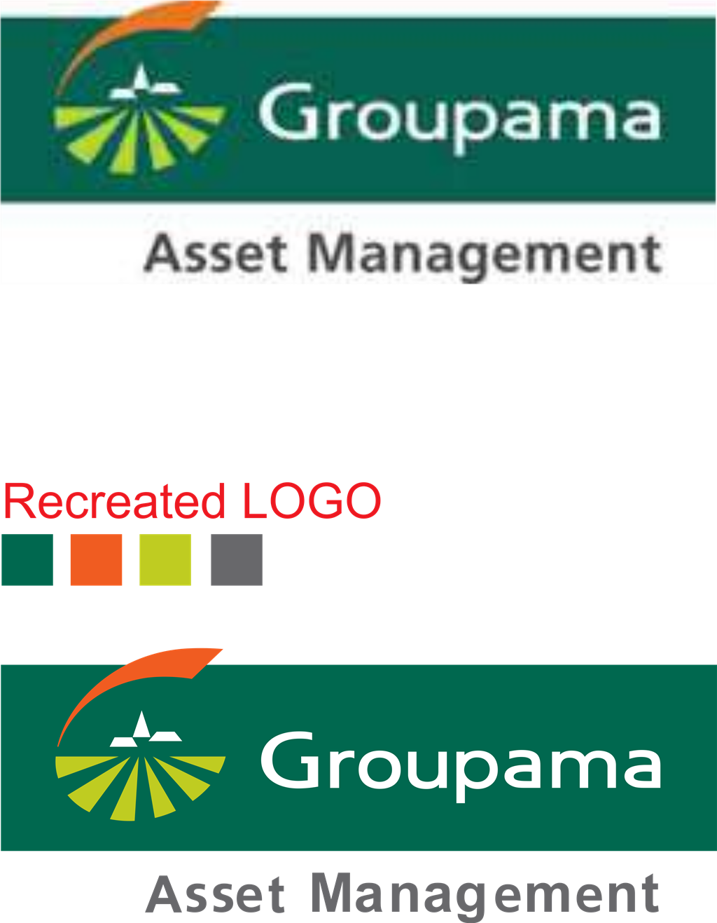 Groupama logotype, transparent .png, medium, large