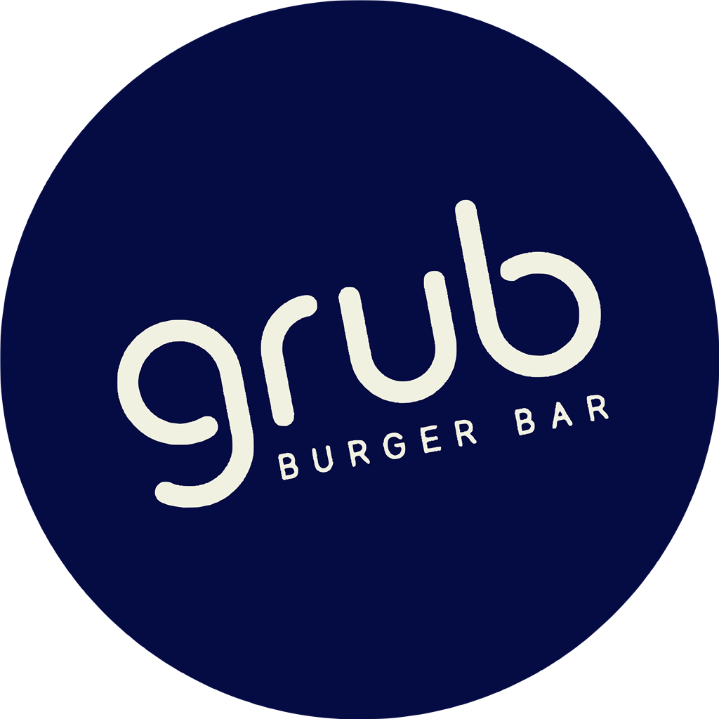 Grub Burger Bar logotype, transparent .png, medium, large