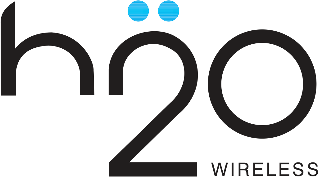 H2O Wireless logotype, transparent .png, medium, large