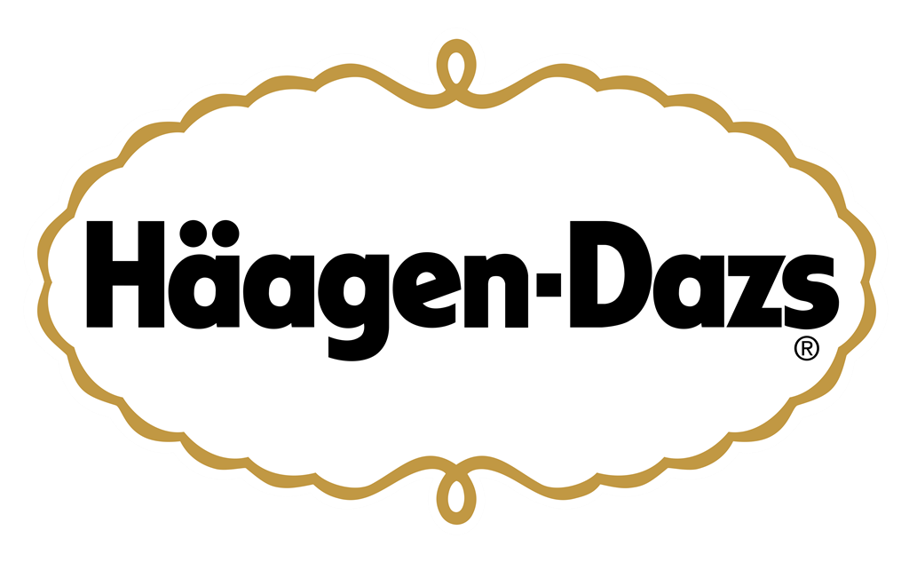 Haagen Dazs logotype, transparent .png, medium, large