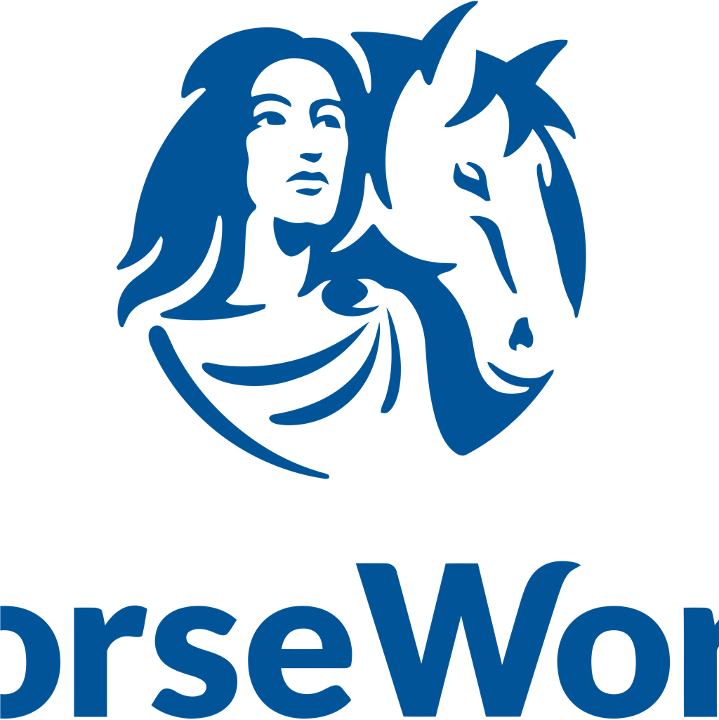 HorseWorld logotype, transparent .png, medium, large
