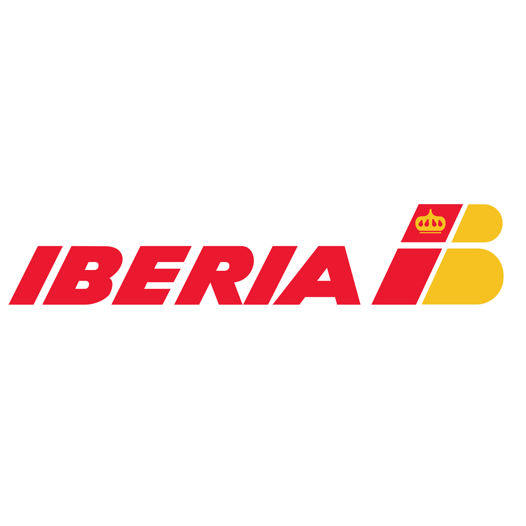 Iberia Airlines logotype, transparent .png, medium, large