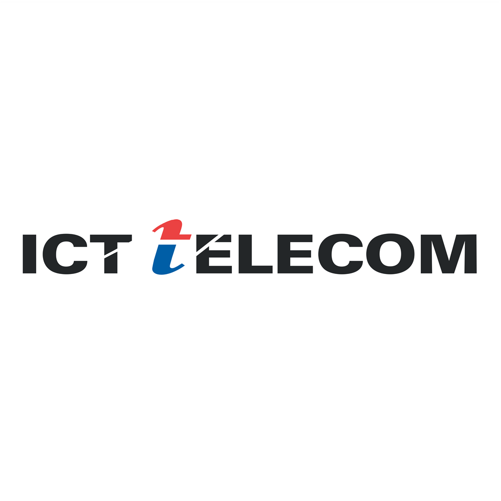 ICT & Telecom logotype, transparent .png, medium, large
