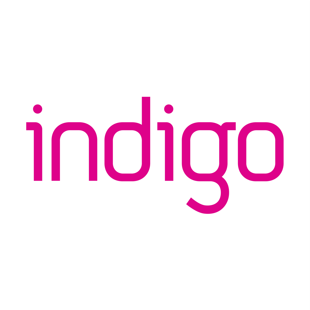 IndiGo logotype, transparent .png, medium, large