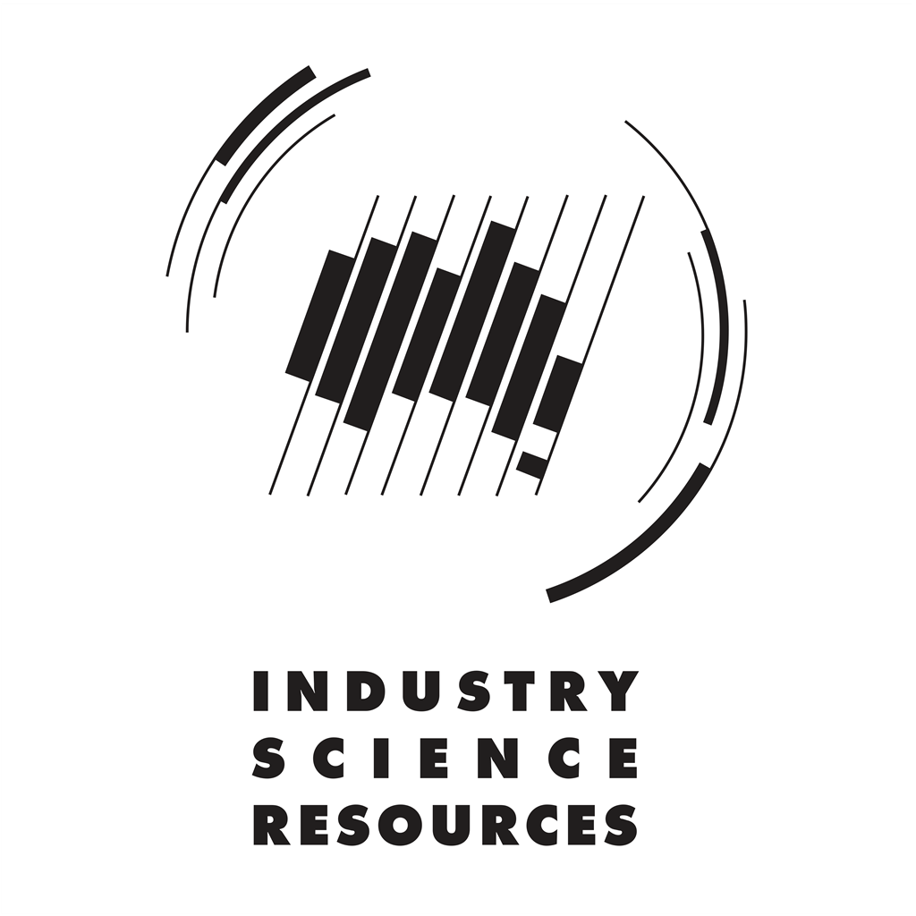 Industry Science Resources logotype, transparent .png, medium, large