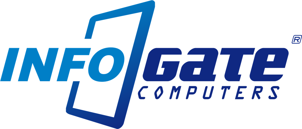 Infogate Computers logotype, transparent .png, medium, large