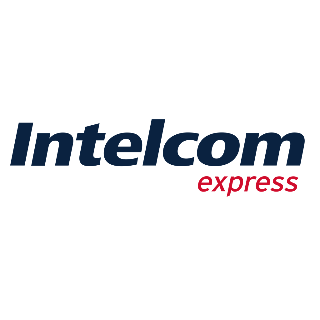 Intelcom Express logotype, transparent .png, medium, large