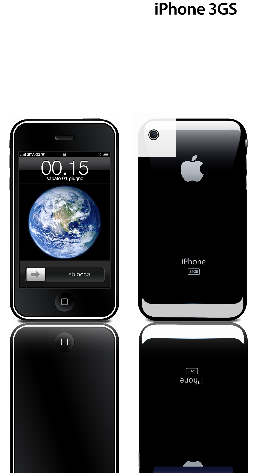 iPhone logotype, transparent .png, medium, large