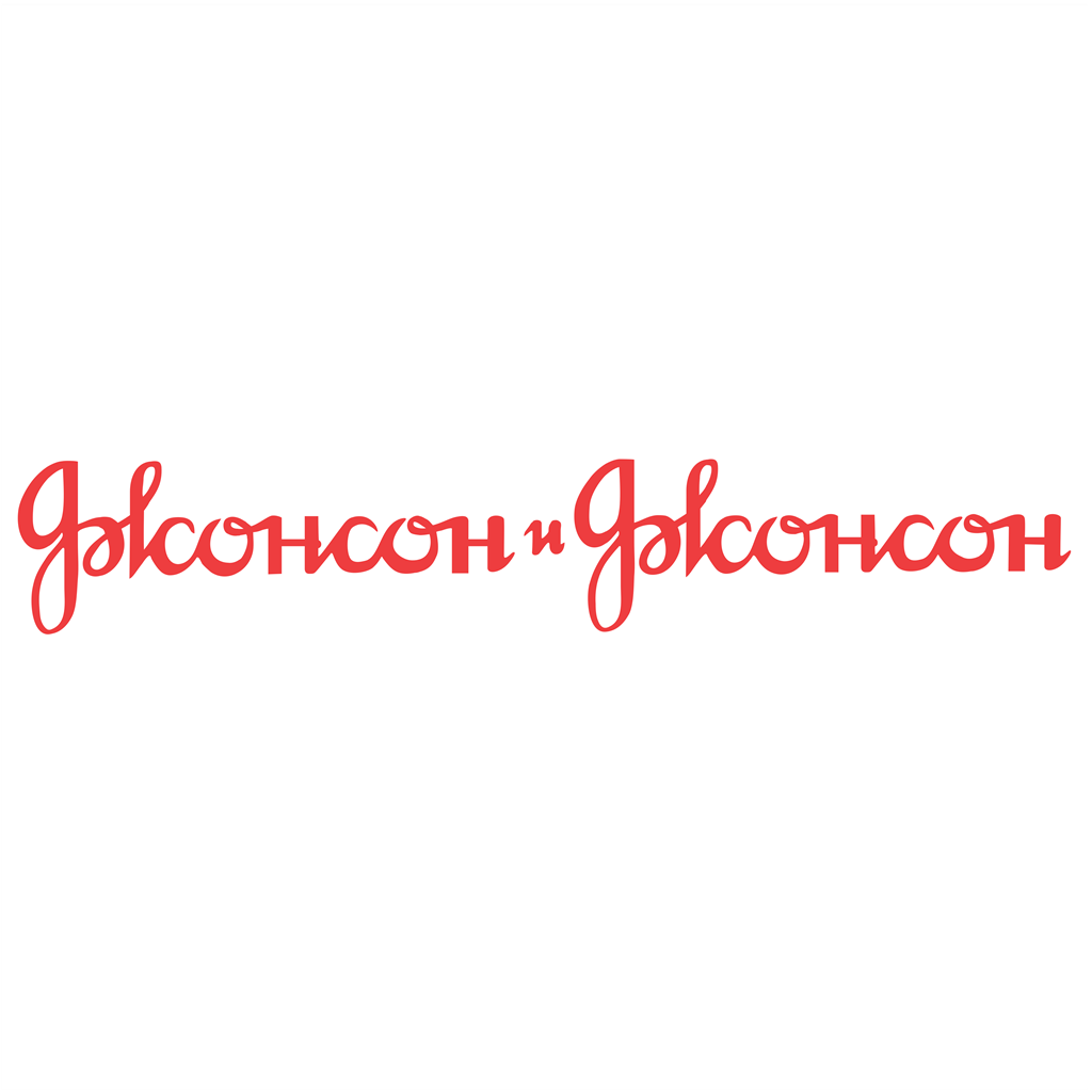 Johnson & Johnson logotype, transparent .png, medium, large