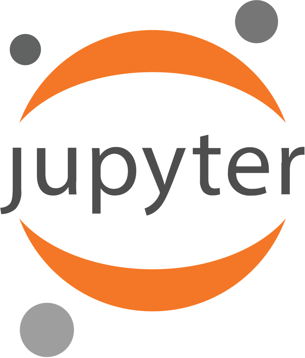 Jupyter logotype, transparent .png, medium, large