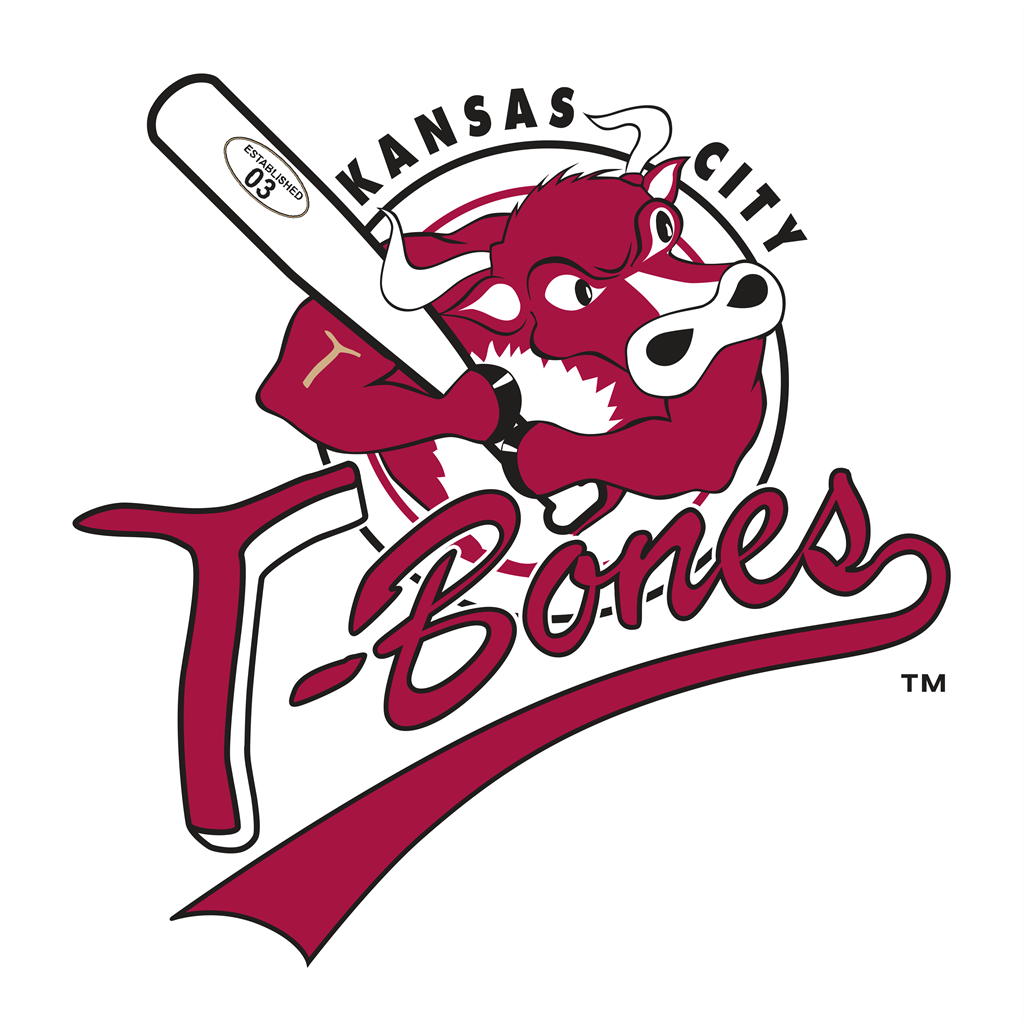 Kansas City T Bones logotype, transparent .png, medium, large